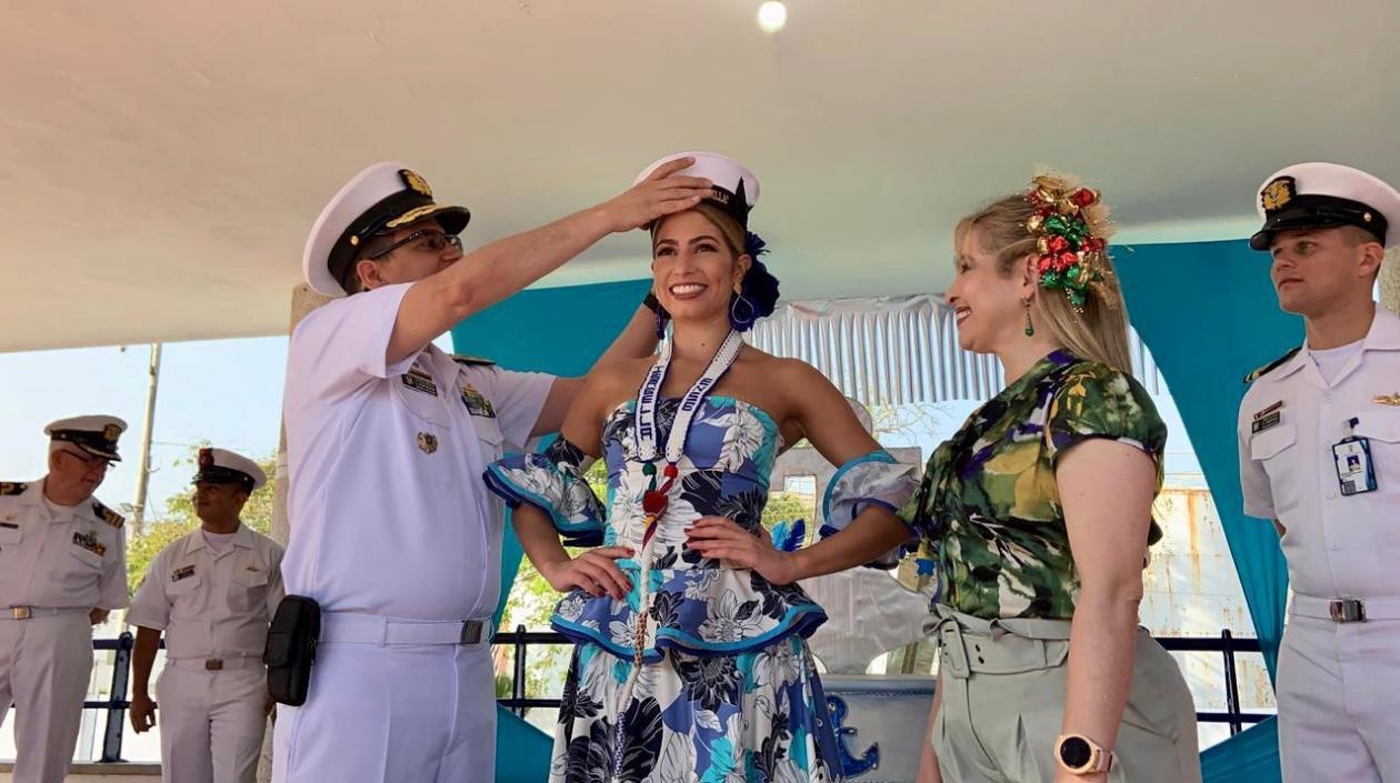 Isabella Chams al momento de su proclamación como Soberana de los Marinos.