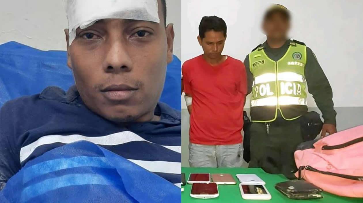 Los dos presuntos ladrones mayores de edad que fueron enviados a la cárcel.