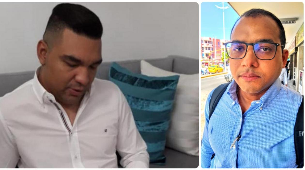 Elkin Javier López, alias 'La Silla', y el abogado Álex Fernández Harding.