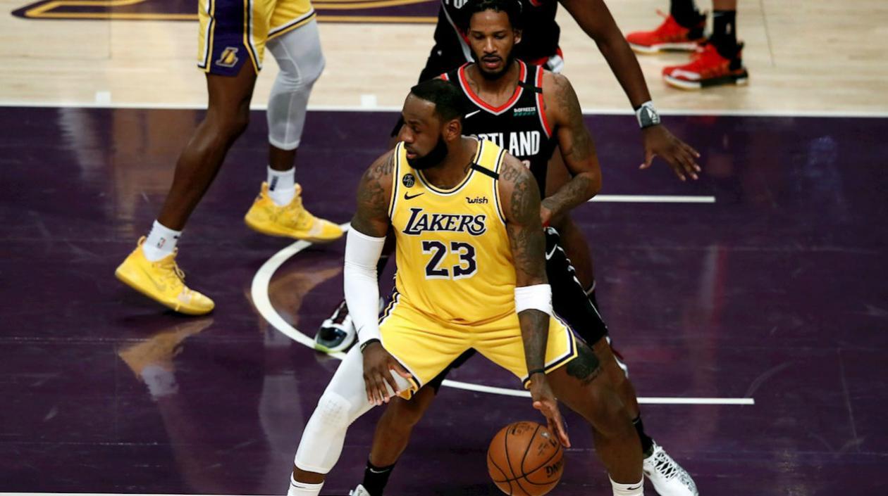 LeBron James durante un juego. 