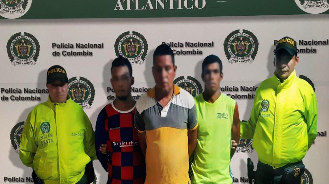 Los capturados por el robo de ganado.