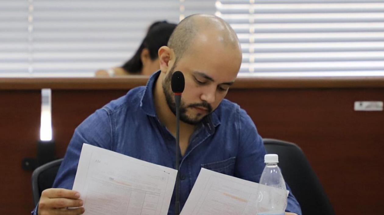 Juan Ricardo Carvajal, durante las audiencias.