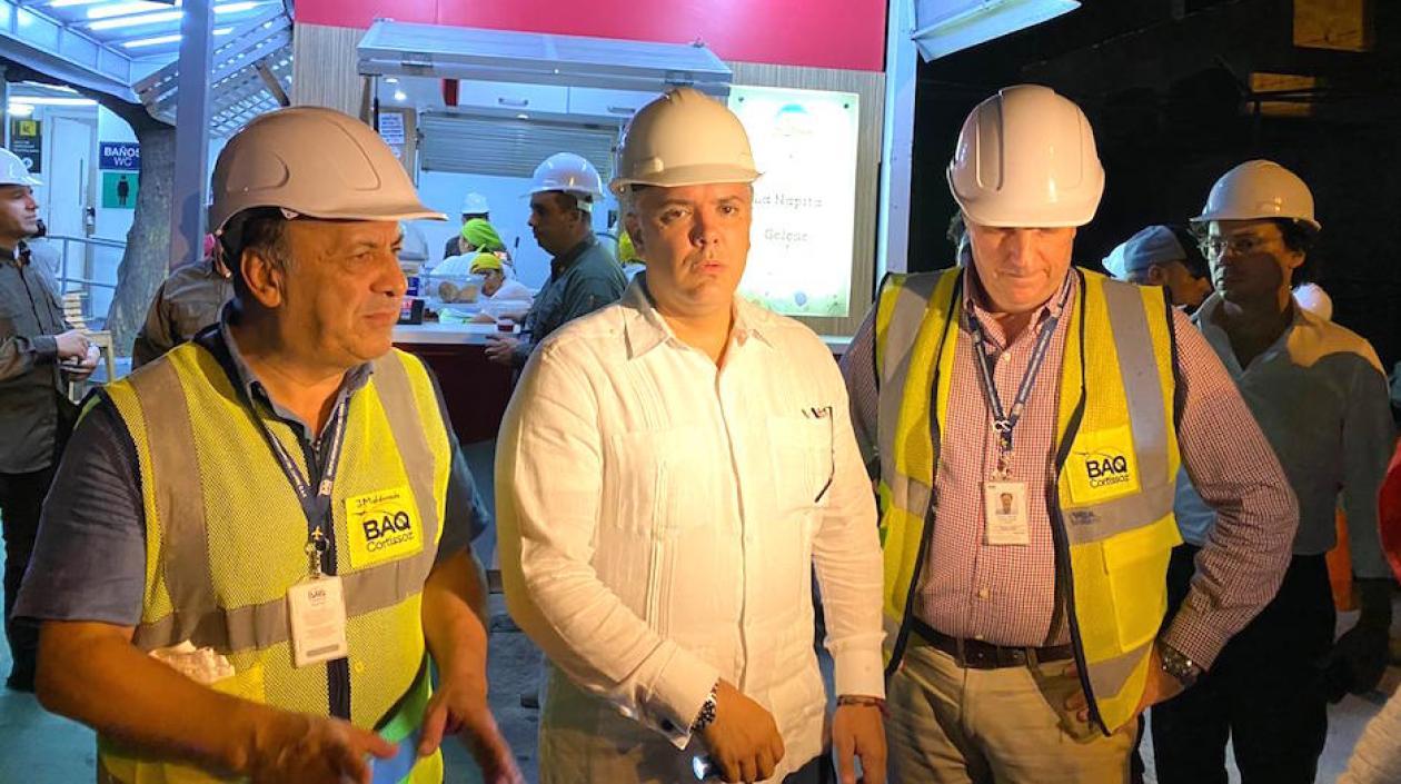 El Presidente Duque en el Aeropuerto Ernesto Cortissoz.