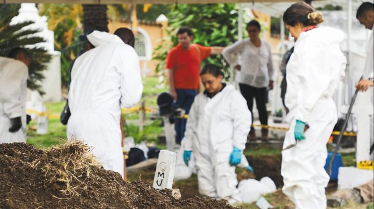 Lugar donde encontraron la fosa.