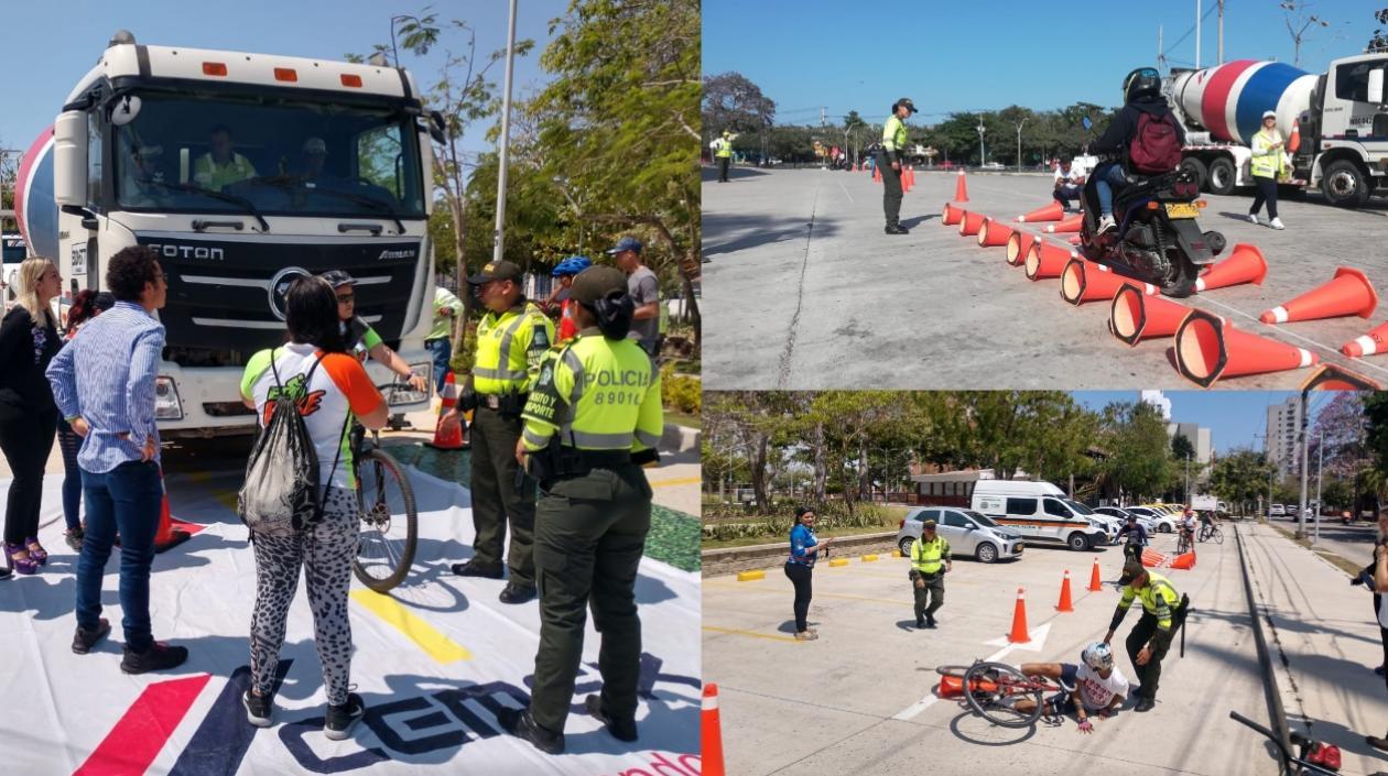 Jornadas realizadas durante la Semana de la Seguridad Vial en Barranquilla.
