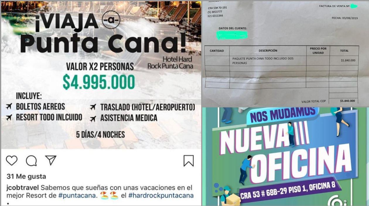Así se promocionaba el viaje a Punta Cana.