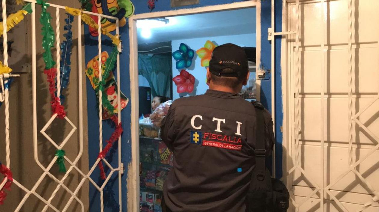 Una de las casas allanamientos.