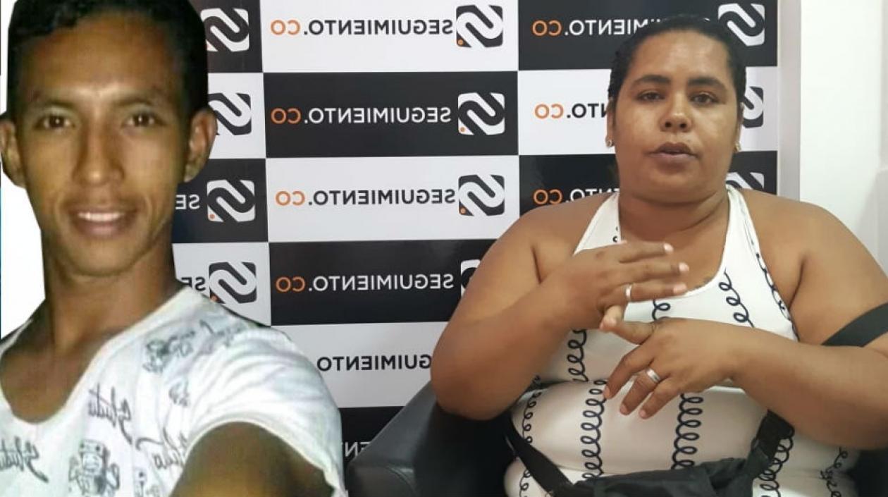 Dairo Antonio Rivera y su mamá María Ortiz.