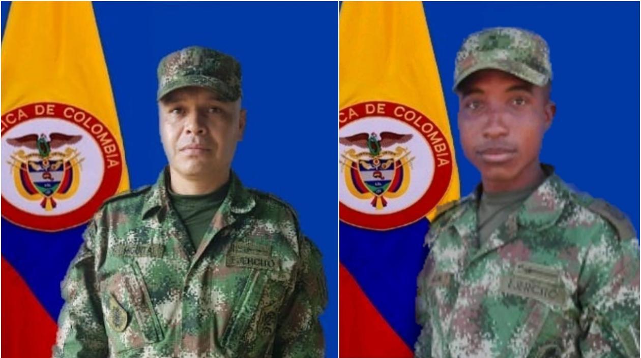 Soldados Jhon Alexánder Higuita Zapata y Yanis Javier Arizala Angulo, asesinados. 