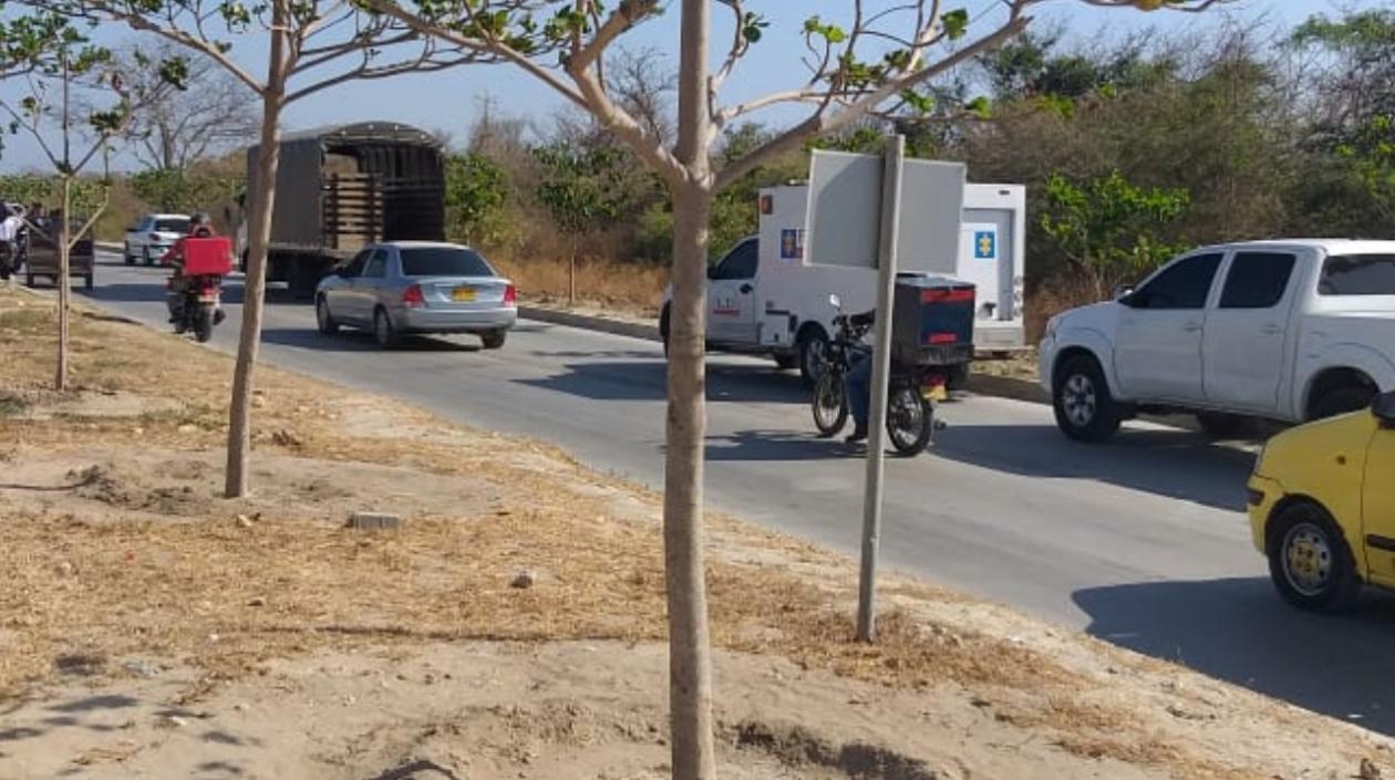 El CTI de la Fiscalía en el bulevar de Caribe Verde.