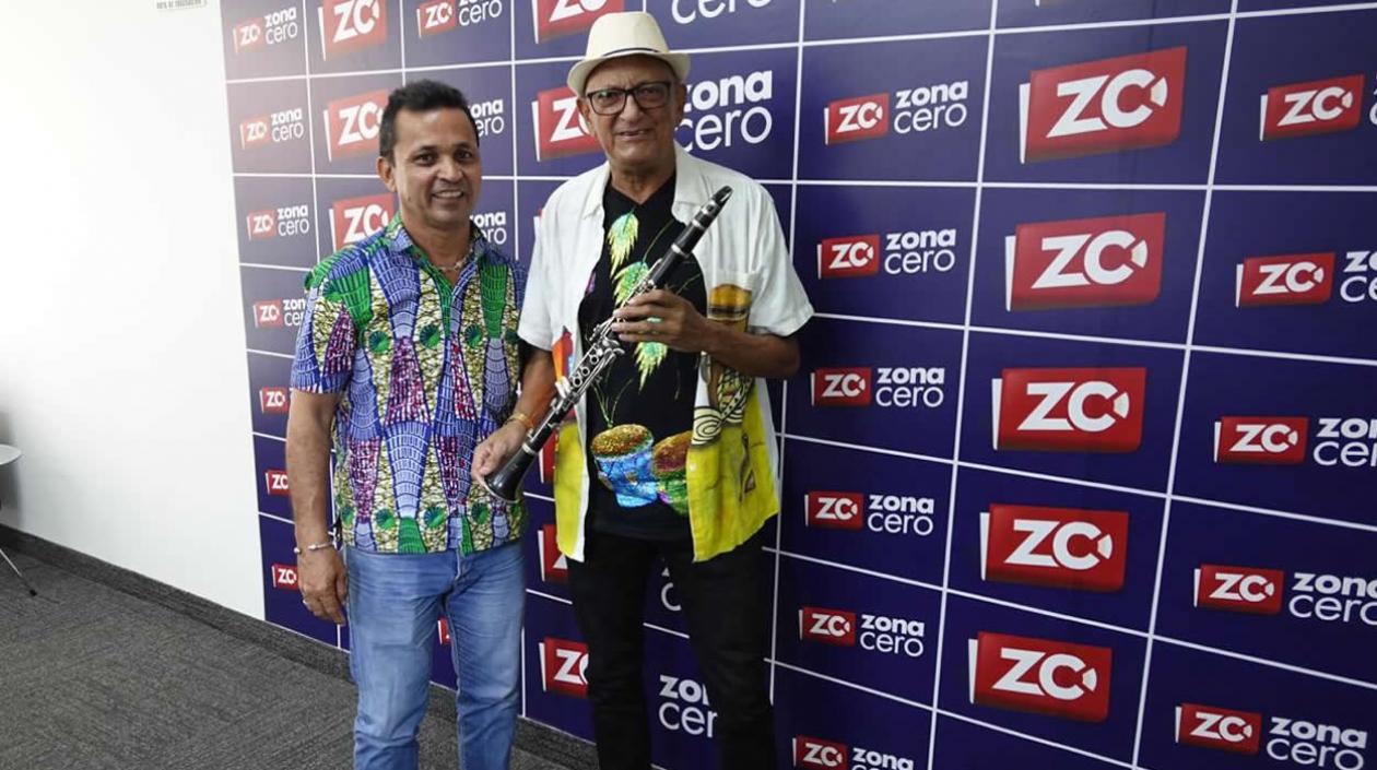 Lisandro Polo (organizador de Noche de Tambó) y Carlos Piña (clarinetista).