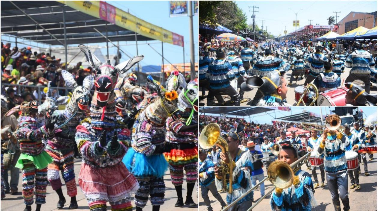 Banda de Baranoa rindió tributo al disfraz colectivo del Burro Corcoveón.