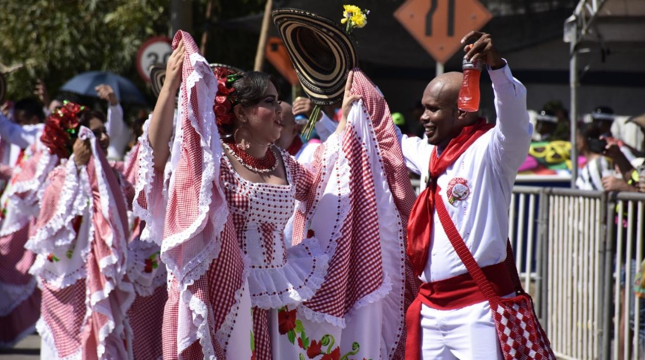 Cumbiamba durante la Gran Parada de Tradición.