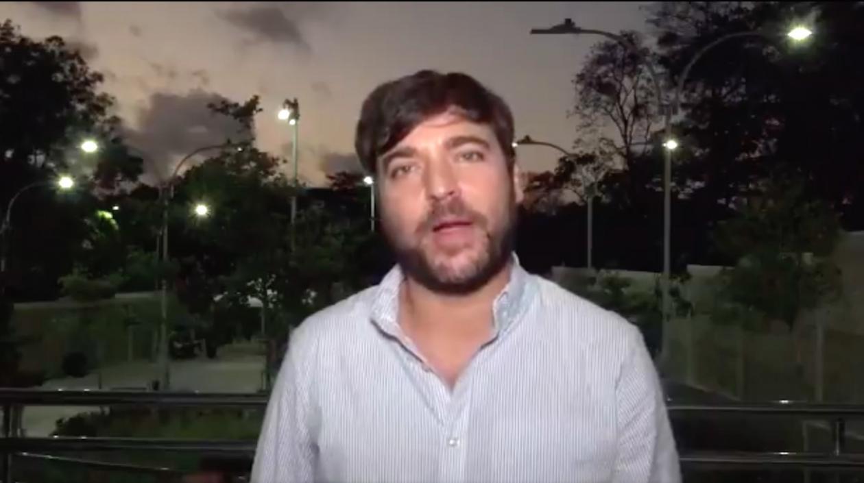 El Alcalde Jaime Pumarejo durante su mensaje a los barranquilleros.