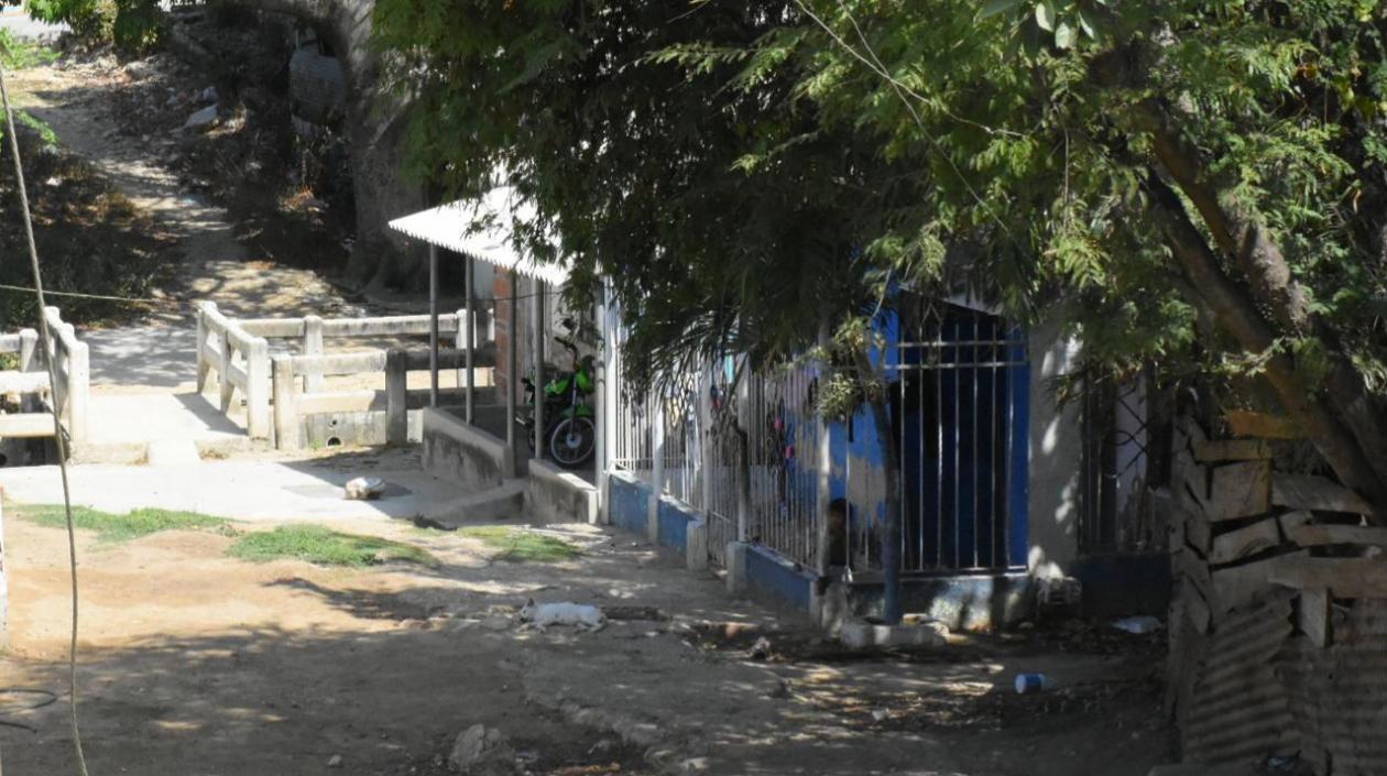 Lugar de los hechos en el barrio El Bosque.