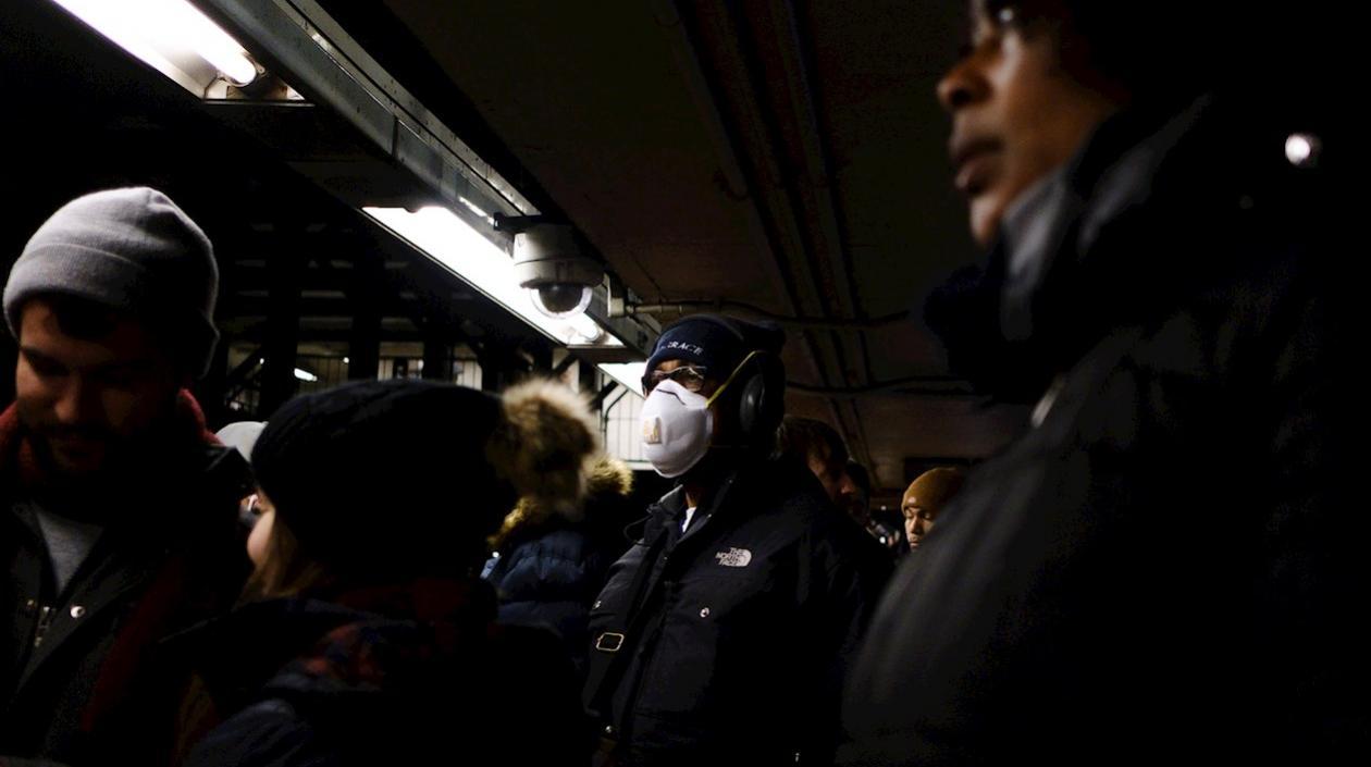 En el metro de  New York, USA