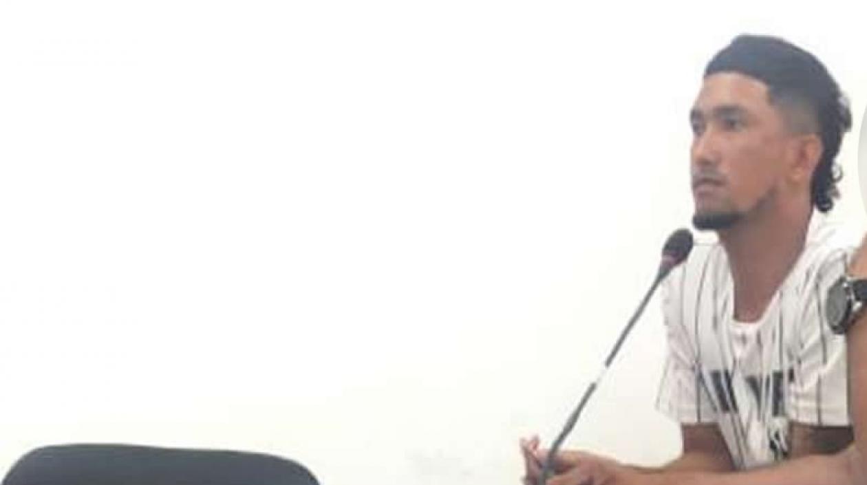 Alias 'El chispi' durante la audiencia de esta tarde en el Centro de Servicios Judicial de Barranquilla.