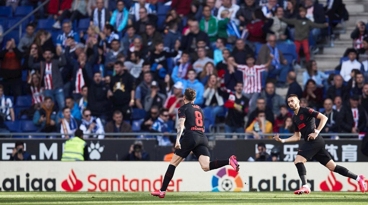 La celebración de Saúl Ñiguez.
