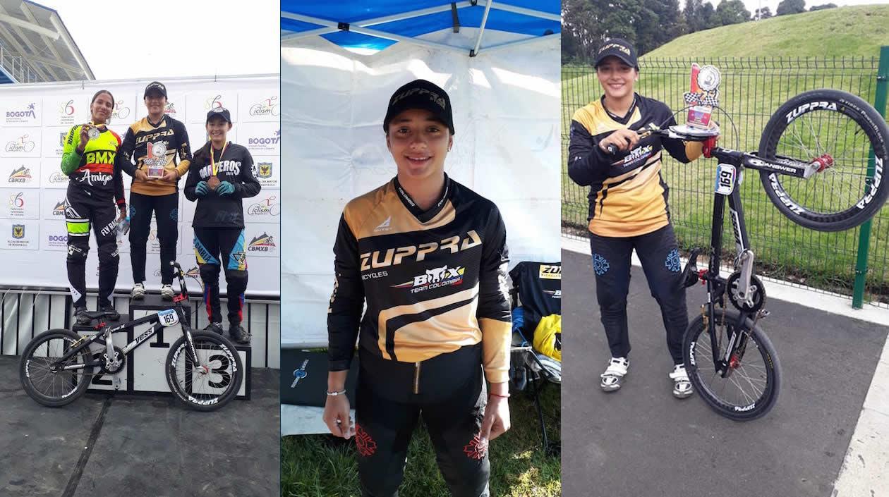 Sharid Fayad durante la premiación y participación en Bogotá.