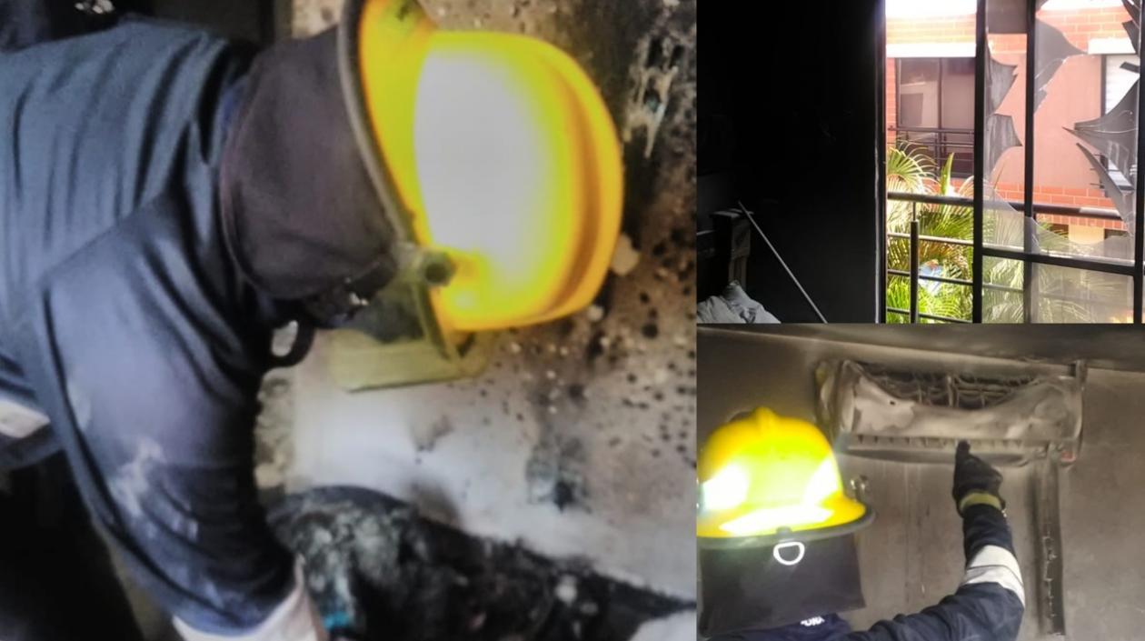 Así quedó la vivienda tras el incendio.