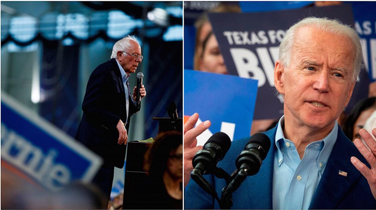 Bernie Sanders y Joe Biden.
