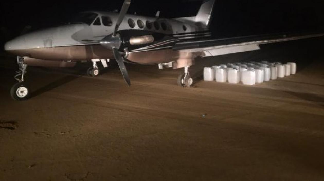 El avión interceptado.