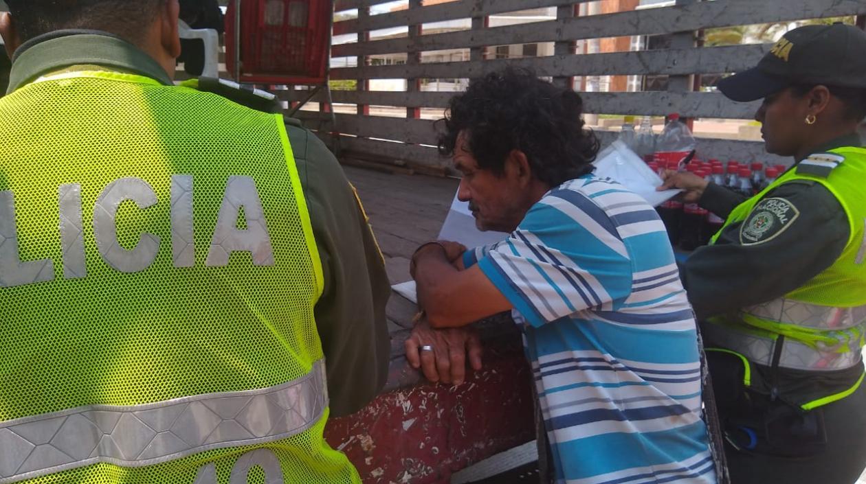 El hombre fue conducido por las autoridades a la UCJ.