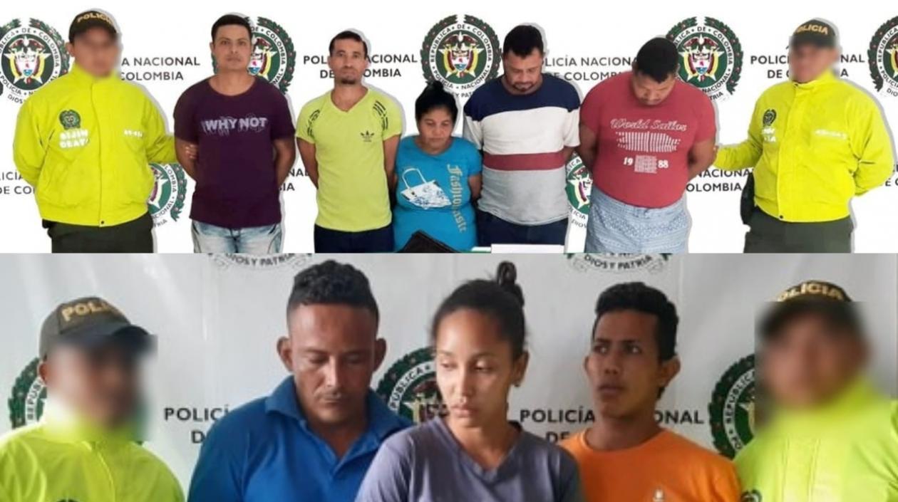 Banda de 'Los Brujos' (arriba) y 'Los Venenos' (abajo).