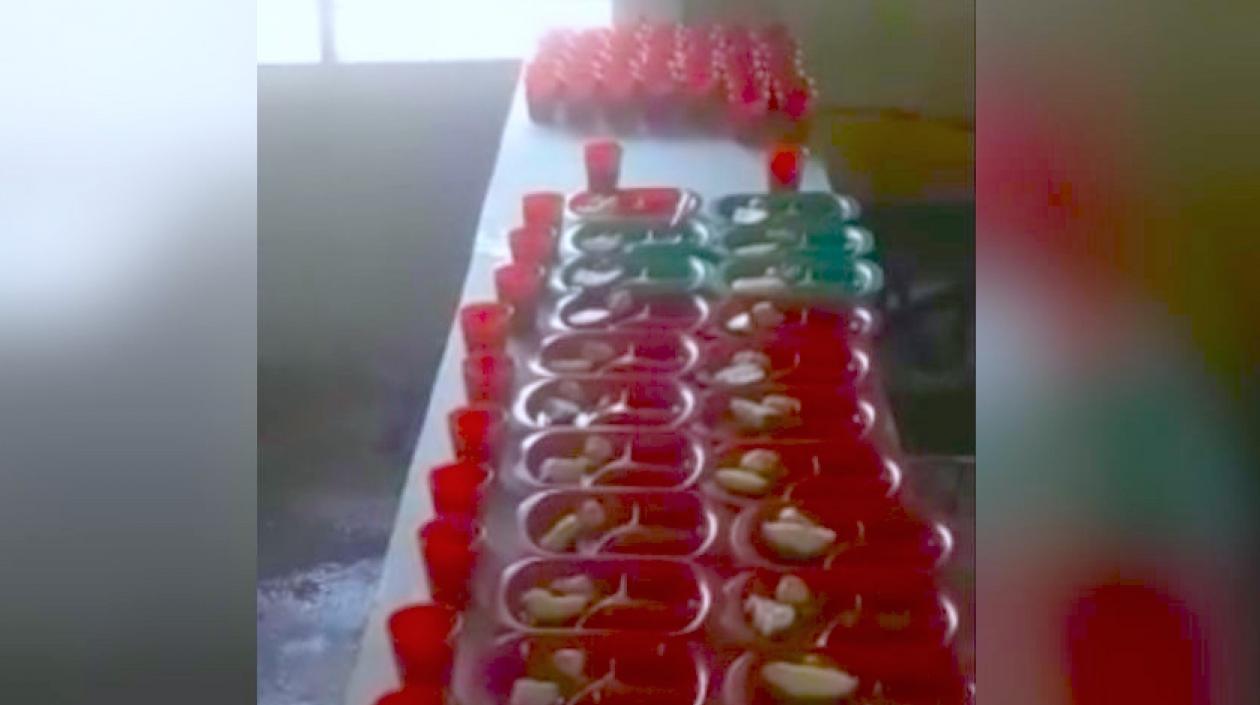 Esta es la ración de alimentos entregada a los niños.