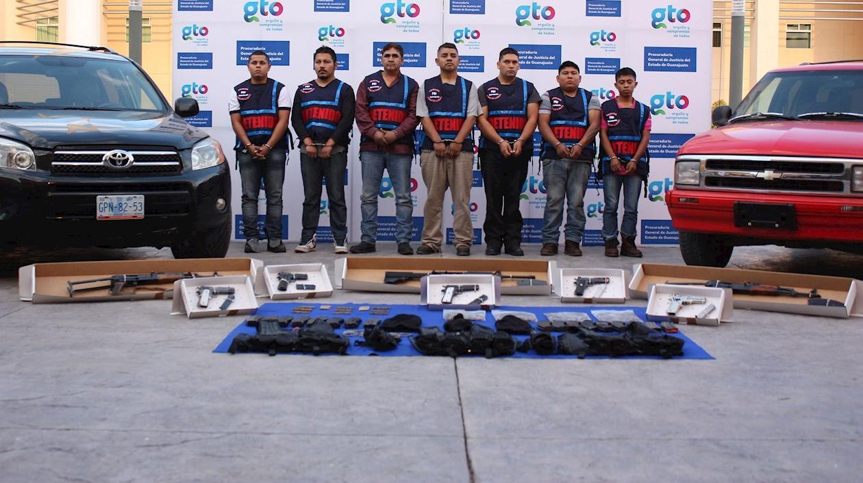 Varios de los capturados.