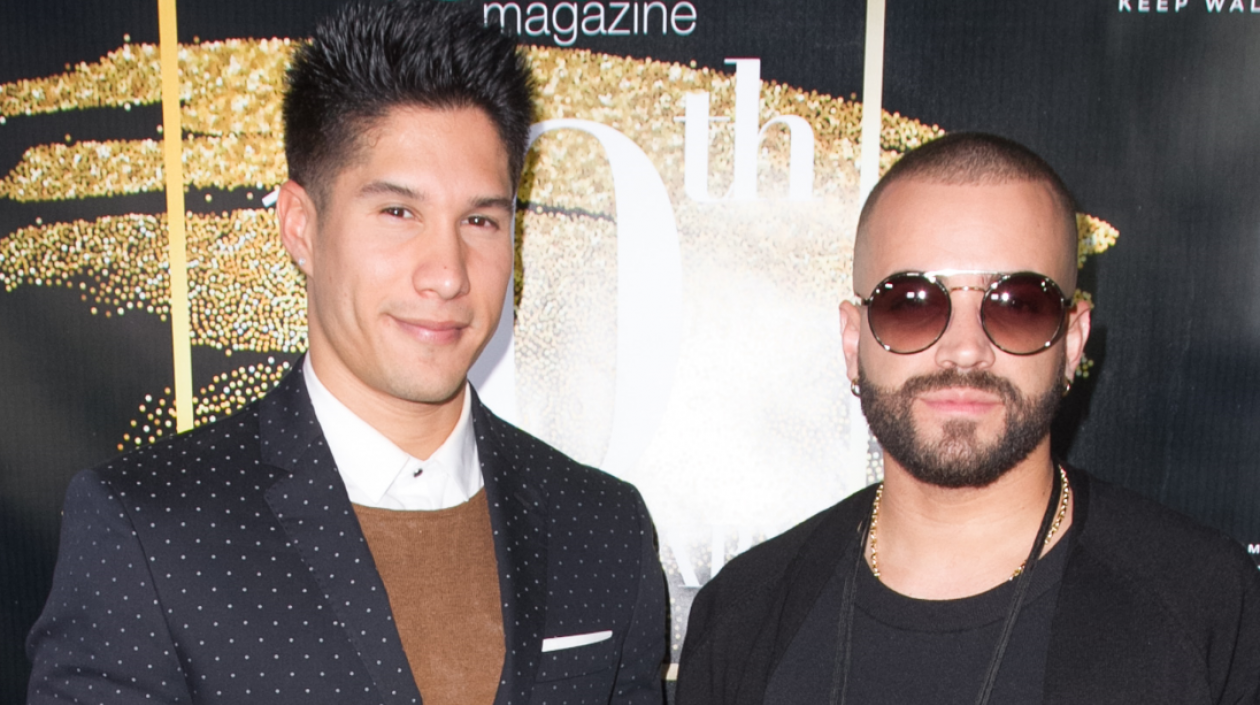 Los artistas venezolanos Chyno y Nacho.