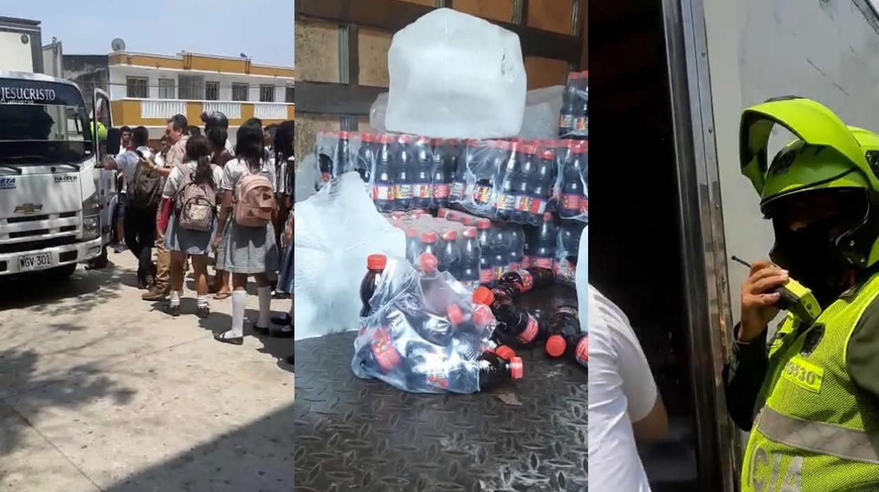 Momentos del suceso.