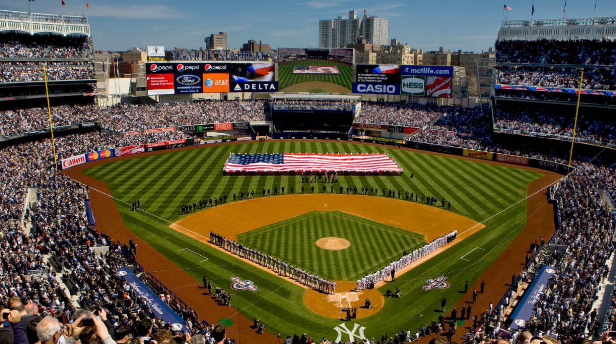 Yankee Stadium durante el acto del Día Inaugural. 