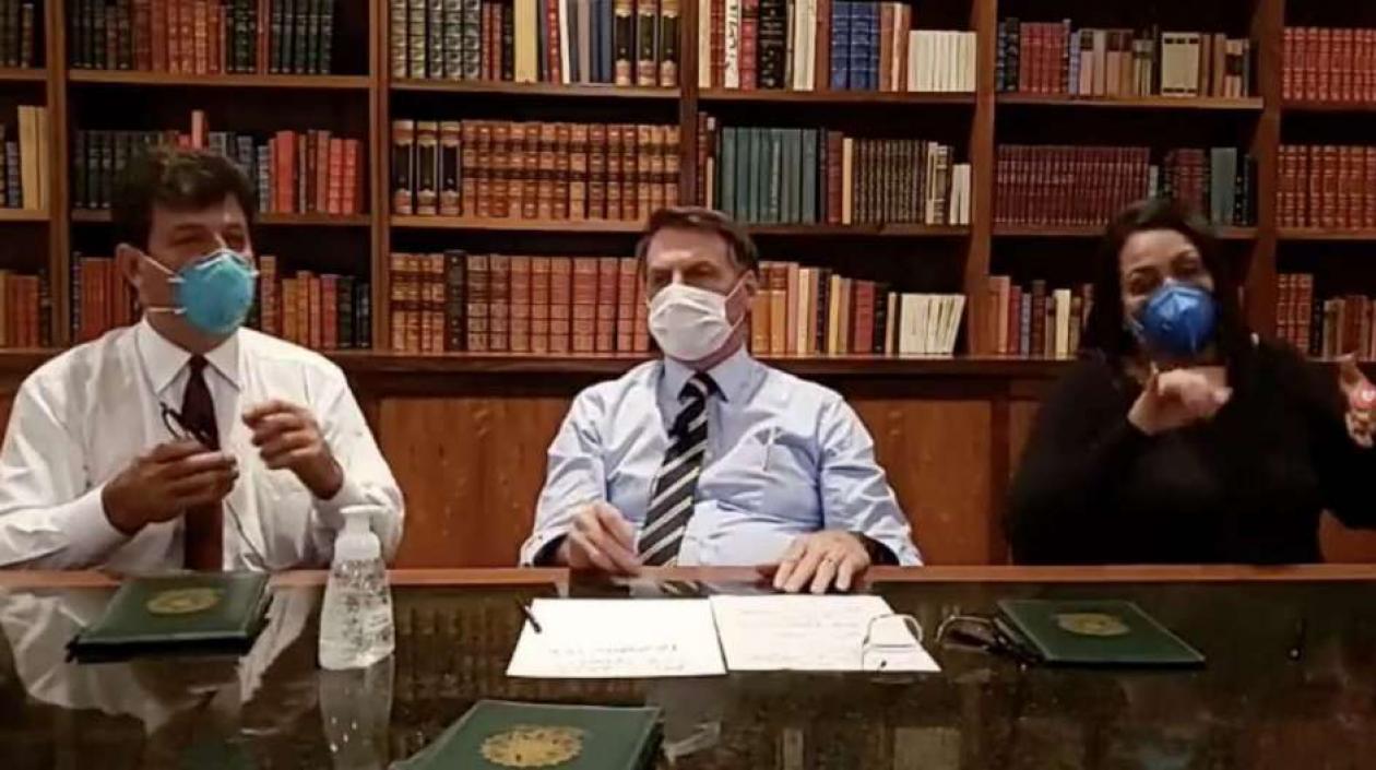 Jair Bolsonaro en una comparecencia ayer.