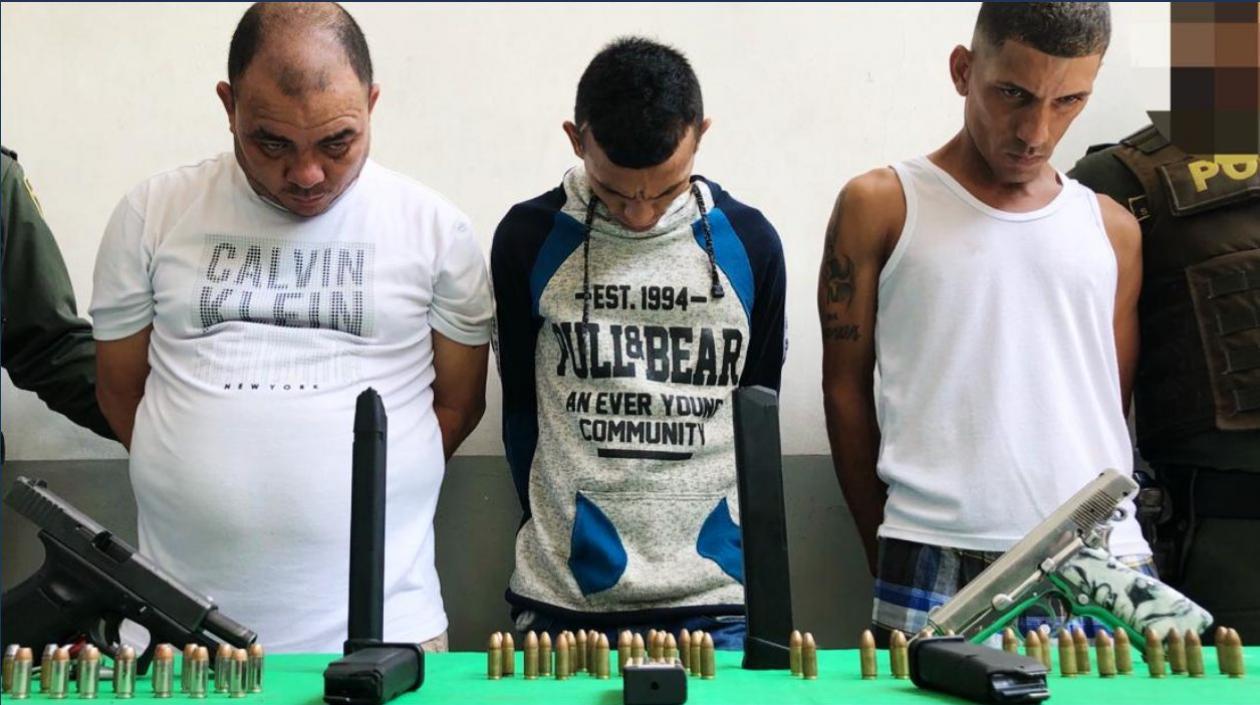 Darwin Alberto Fernández Coba, Alain Enrique Bernal Polo y Anderson Alberto Bolívar Clavijo, los capturados.