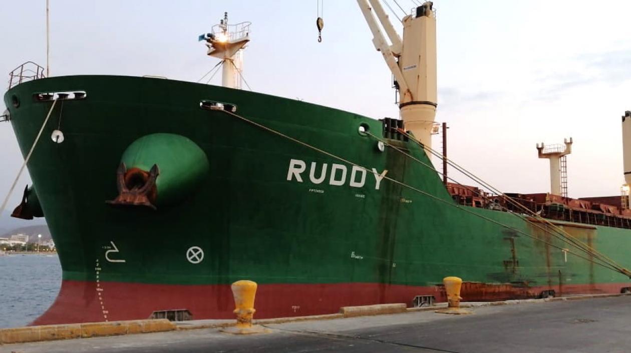 La motonave Ruddy, desviada a Santa Marta.