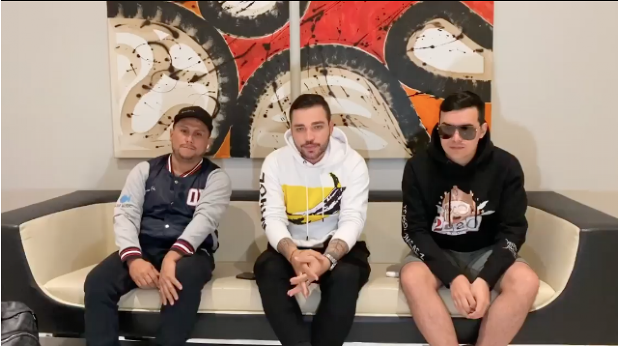 Ósmar Pérez, Jessi Uribe y Yeison Jiménez, cantantes colombianos.