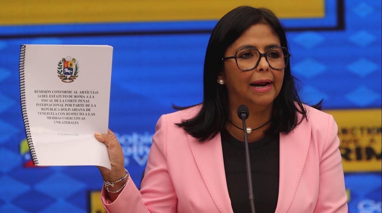 La vicepresidenta ejecutiva de Venezuela, Delcy Rodríguez.