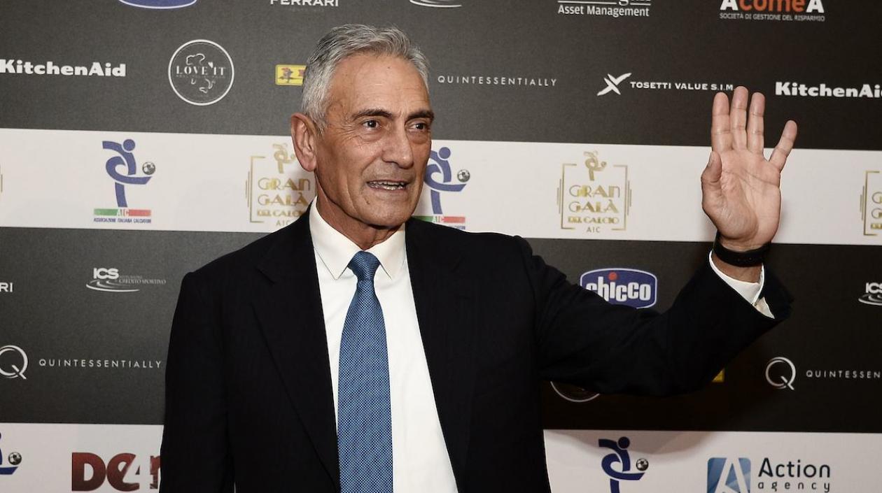  Gabriele Gravina, presidente de la Federación de fútbol italiana.