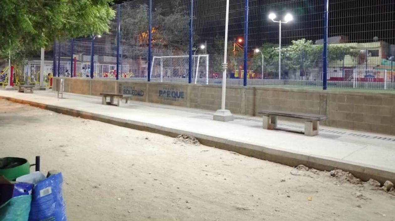 Desolación en el parque Las Moras de Soledad.