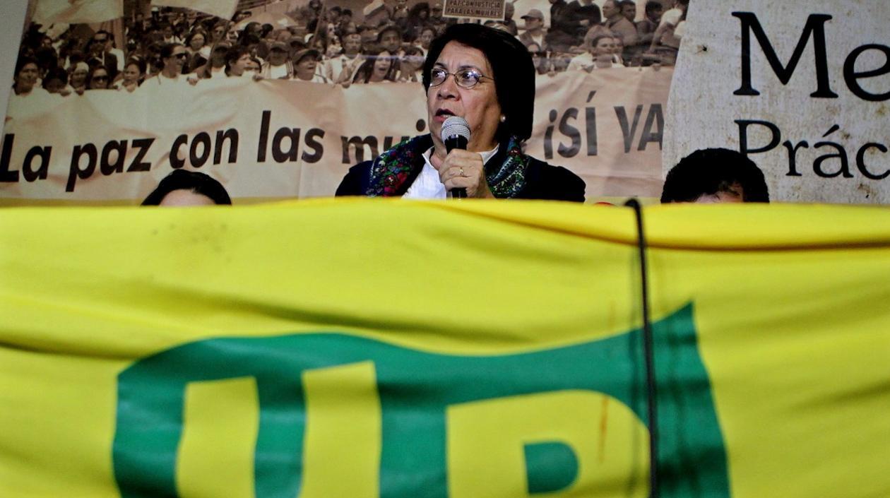 Senadora Aida Avella, militante de la UP.