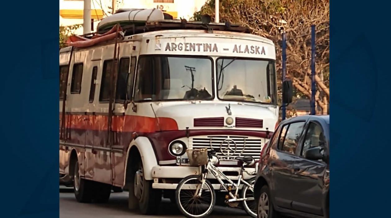 La casa rodante ubicada en el parque Venezuela.