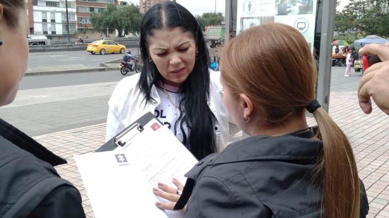 Nureidy Manyoryt Montaño Muñoz al momento de su captura.