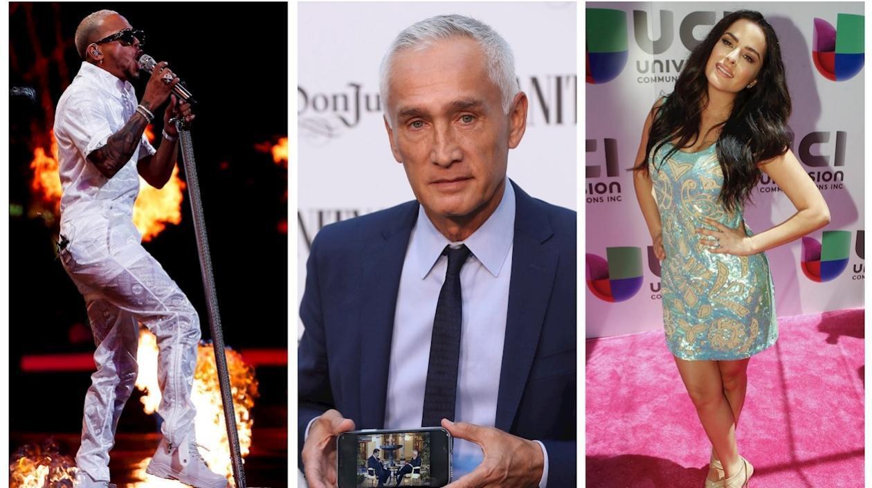 El cantante Ozuna, el periodista Jorge Ramos y la actriz Danna García.