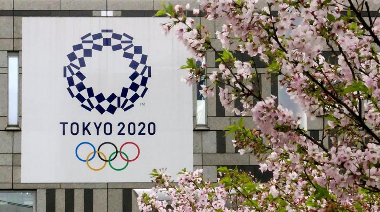 Cartel promocional de los Olímpicos en Tokio.