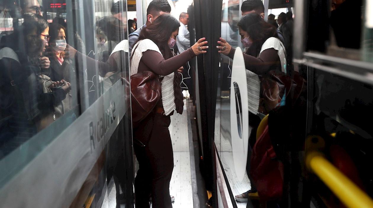 Imagen del Transmilenio en Bogotá.