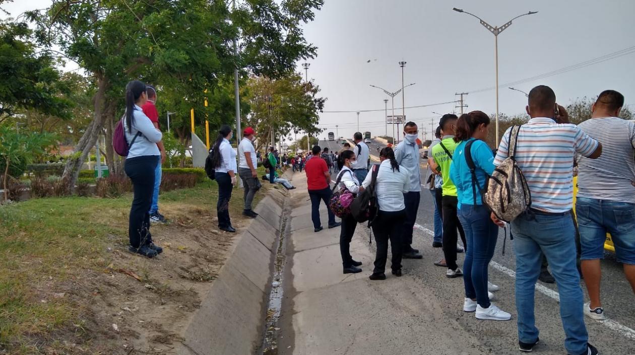 Este es el panorama en la Avenida Circunvalar de Barranquilla.