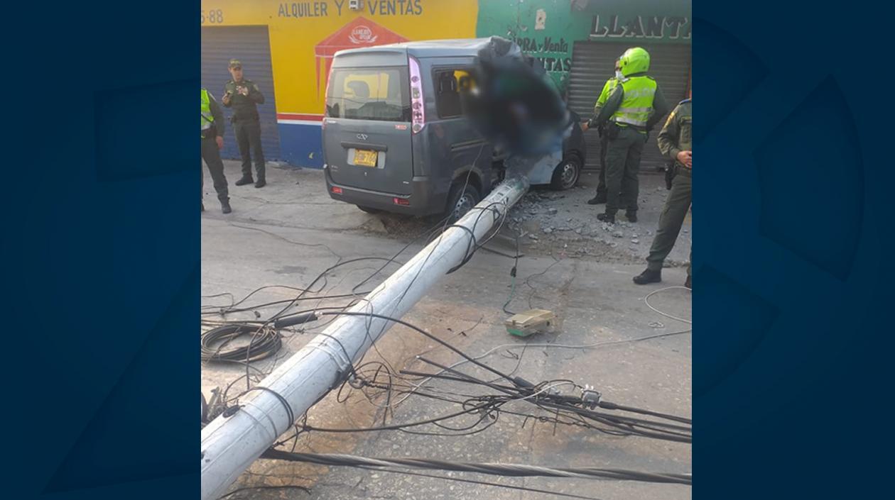 Aspecto del accidente.