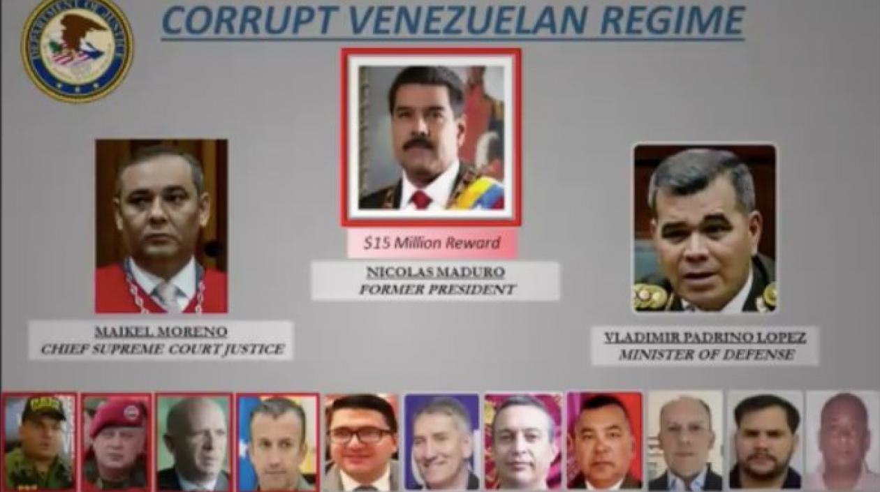 Cartel divulgado por Estados Unidos.