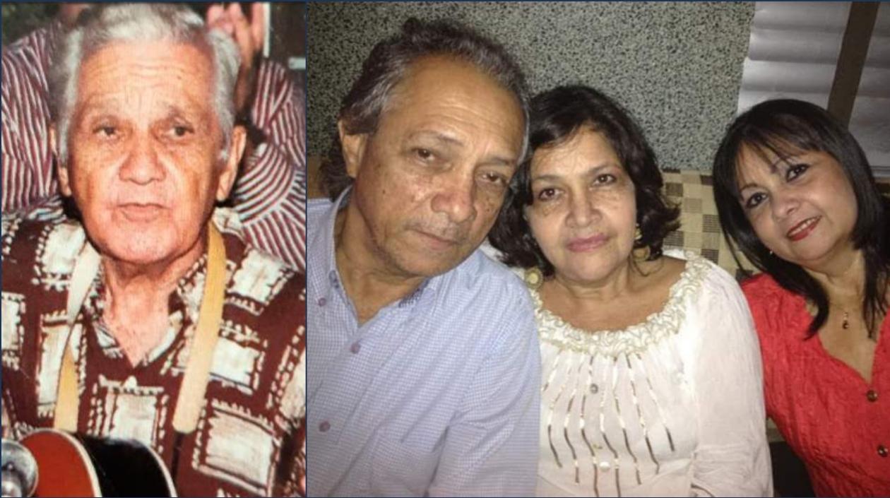 En la foto, el maestro Rafael Mejía Romani y en la otra sus tres hijos:  Ricardo, Ana y Astrid Mejía.